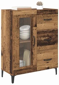 Széf fiókkal Öreg fa 69,5 x 34 x 90 cm Műszaki fa és vas