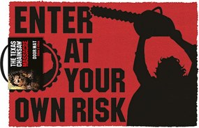 Lábtörlő Enter at your own risk The Texas Chainsaw Massacre