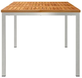 Kültéri Étkezőasztal 150x90x75 cm Tömör Fa Tík