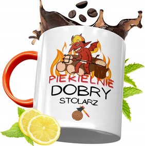 Narancssárga Bögre Asztalos Ácsoknak Ajándék fényképes nyomattal