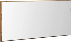 vidaXL Tükör LED -es lámpákkal Régi fa 80 x 37 cm Üveg és Műszaki Fa