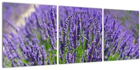 Kép - levandula (órával) (90x30 cm)