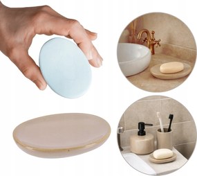 Szabadonálló Szappantartó Fürdőszobai Kő Bézs Ovális