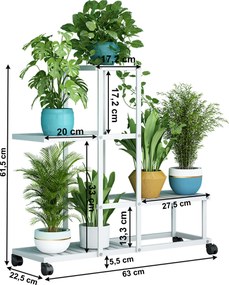 Többfunkciós polcállvány, fehér, MAVERO