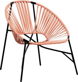 vidaXL fekete és narancssárga polyrattan kerti tojás szék
