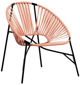 vidaXL fekete és narancssárga polyrattan kerti tojás szék