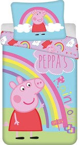 Peppa malac Jump In ágyneműhuzat 140×200cm, 70×90 cm