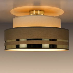 Mennyezeti lámpa TAMI 1xE27/60W/230V átm. 40 cm bézs/barna/arany