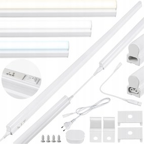 LED-es szekrény alatti lámpa konyhai díszléc 120cm fénycső 3 szín 16W