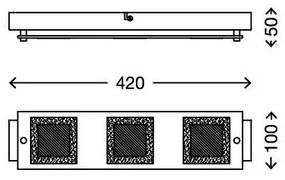 Briloner 3153-038 - LED Mennyezeti lámpa PLAZA 3xLED/5W/230V