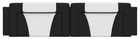 fekete és fehér műbőr fejtámla párna Viana 200 cm