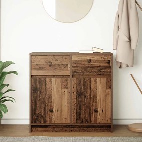 antik fa szerelt fa tálalószekrény fiókos 80x34x76 cm