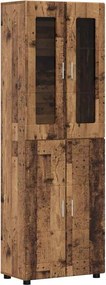 vidaXL Magasfiú polcokkal FLORIN Öreg fa 60 x 35 x 182 cm Faanyag