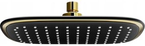 Mexen D-49 zuhanyfej 25x19 cm, fekete/arany - 79749-75