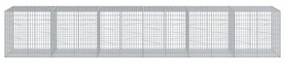 horganyzott vas gabion kosár fedéllel 600 x 100 x 100 cm