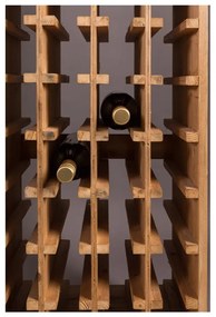 Barna jegenyefenyő bortartó szekrény palackok száma 28, 43,5x118,5 cm Claude – Dutchbone
