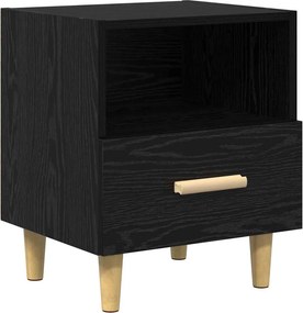 vidaXL Éjjeliszekrény fiókkal Fekete tölgy 40 x 35 x 47 cm Faanyag
