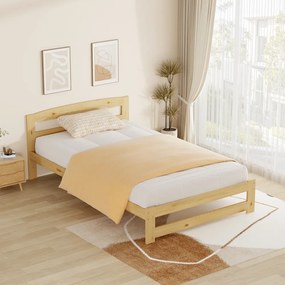 Ágy ágyráccsal, természetes, 120x200, AZRA