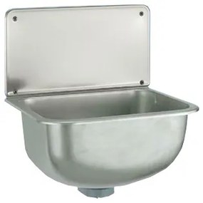 Falikút - rozsdamentes acél - hátfallal - 6/4" - 460 x 340 x 460 mm