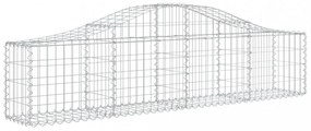2 db íves horganyzott vas gabion kosár 200x30x40/60 cm