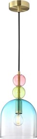Italux glamour modern függeszték manso rózsaszín zöld arany itxpnd-37462a-mc-gd