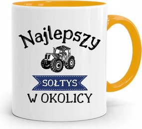 Sárga Bögre A Legjobb A Környéken fényképes nyomattal