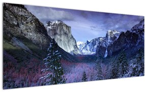 Téli hegyi tájkép (120x50 cm)