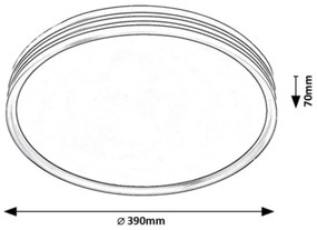 Rabalux 71118 - EPORA LED mennyezeti lámpa, 25W, 230V, 3000K