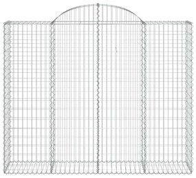 vidaXL 12 db íves horganyzott vas gabion kosár 200x50x160/180 cm