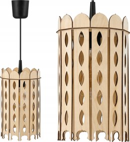 Mennyezeti Lámpa Függő Fa Led E27 Dekoratív Csillár 28,5 x 16,5cm