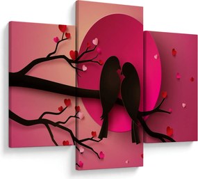 Kép - Szerelmes madarak (90x60 cm)