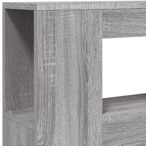 szürke sonoma szerelt fa LED-es fejtámla 100x18,5x103,5 cm
