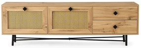 TV asztal/szekrény Hankin 180 (tölgy + fekete). 1072301