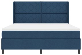 Boxspring Ágy Matracral - Kék - 180x200 cm - Szövet