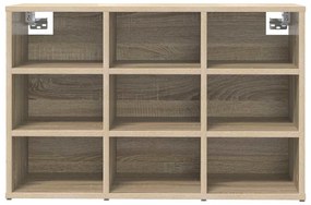 Cipősszekrény polcokkal sonoma tölgy 77.5 x 30 x 51 cm Faanyag