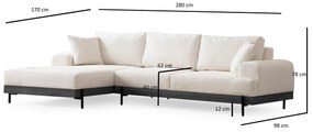 Sarokkanapé Etorella (B) (fehér + fekete). 1106823