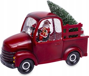 Karácsonyi autó figura LED-es karácsony színes, karácsonyfa