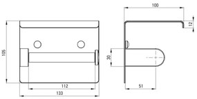 Deante ADR_0221 - ROUND WC-papírtartó, fényes króm