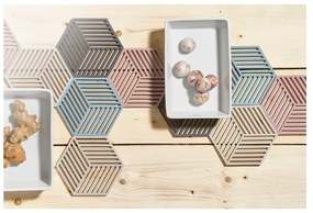 Hexagon világosszürke edényalátét - Zone