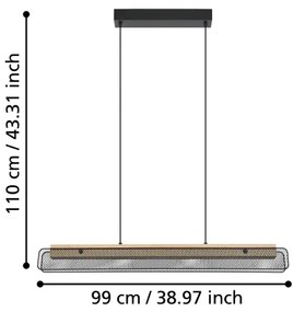 Eglo 900702 - LED RGBW Dimmelhető csillár zsinóron KOKOMO-Z LED/34W/230V
