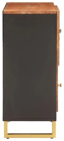 barna és fekete tömör mangófa kisszekrény 80x33,5x75 cm