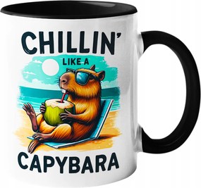 Kapibara Bögre Chillin like Capybara Születésnapi Ajándék 330ml+ Csomagolás