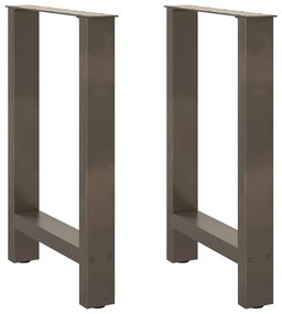 2 db natúr acél étkezőasztal láb 60 x (72-73) cm acél