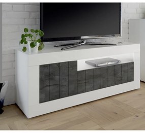 URBINO Fehér-Oxidált TV szekrény 3 ajtós 138cm