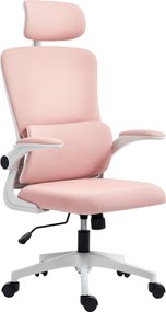 Vinsetto Ergonomikus Irodai Szék Deréktámasz Meghajtással, Felhajtható Kartámaszokkal, Állítható Fejtámlával, Dönthető Forgószék Magas Háttámlával, Ma