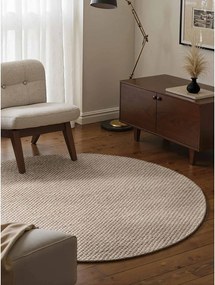 Bézs kézi szövésű gyapjú kerek szőnyeg ø 160 cm Lyon Beans – Elle Decoration