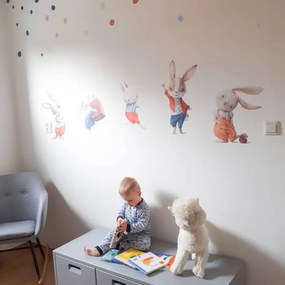 INSPIO Imádnivaló kicsi nyuszik - Akvarell matrica falra