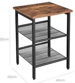 Kisasztal ELDUR barna/fekete