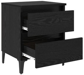 Ágy Kabinet Fekete Tölgy 40x35x50 cm Mérnöki Fa
