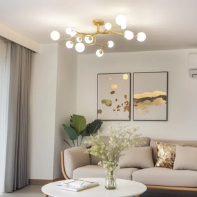 Brilagi - LED Felületre szerelhető csillár MISTEL 15xG9/3W/230V arany/fehér